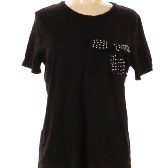 ๐Zara M Size Short Sleeve Top Embroidered Pearls - Picture 1 of 9
